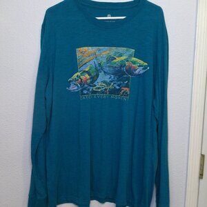 Steelhead fishing rainbow trout famous artist shirt print mens xl